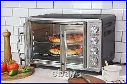 Pizza Convection Oven Double French Door Countertop, Broil Toast Stainless Seel