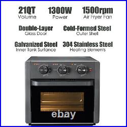 Pro 21 QT 5-IN-1 Air Fryer Toaster Oven Countertop Convection Oven Gray USA