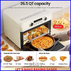 Retro Air Fryer Toaster Oven 1200W 10-In-1 Countertop Convection Oven Microwave