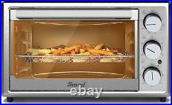 SMAD Mini Air Fryer Countertop Toaster Oven Bake Stainless Steel Home
