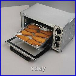 Stainless Steel Countertop Toaster Oven 4-Slice Baking Cooking Pizza Maker Large