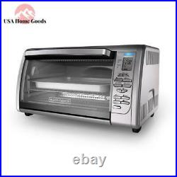 Stainless Steel Digital Convection Toaster Oven 6-Slice Home Dining Counter Top