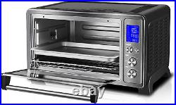 TOSHIBA AC25CEW-BS Large 6-Slice Convection Toaster Oven Countertop, 10-In-One w