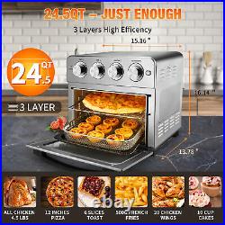 Toaster Oven Air Fryer Combo, Countertop Convection Oven Stainless Steel