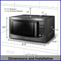 Toshiba EC042A5C-BS microwave oven, 1.5Cu. Ft, Black Stainless Steel