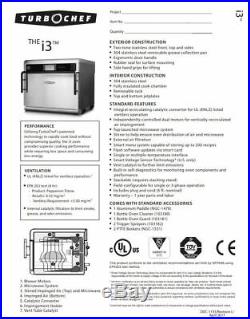Turbo Chef i3 Speed Oven, i3-9500-1, 208-240v