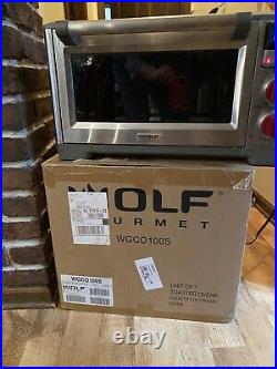 WOLF Gourmet Convection Toaster Oven Countertop WGCO100S box, All Trays Probe