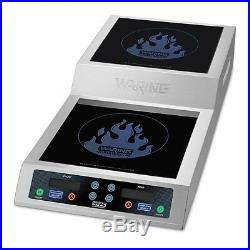 Waring WIH800 Step Up Double Induction Cooktop 208/240V NSF 1 Year Warranty